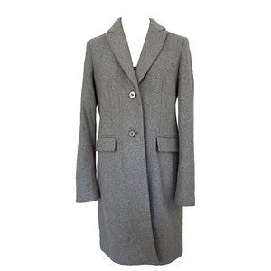 Zara TRF Long Line Gray Wool Blend Coat, Menswear Inspired